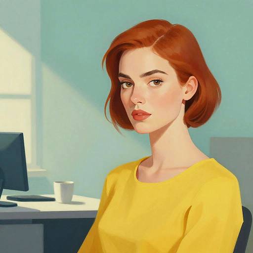 Cubist Portrait of Confident Woman