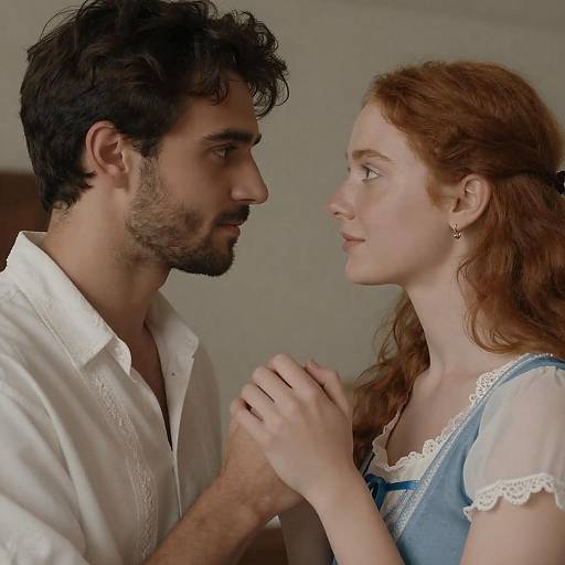 Close-Up Intimate Portrait of a Couple