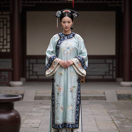 Woman in Traditional Chinese Dress