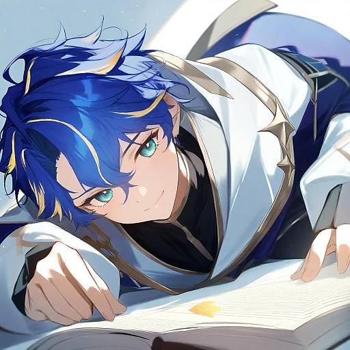 Illustration of Astel leda, holostars in the style of Lumo 1121