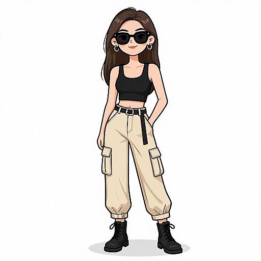 Smiling Woman in Urban Streetwear