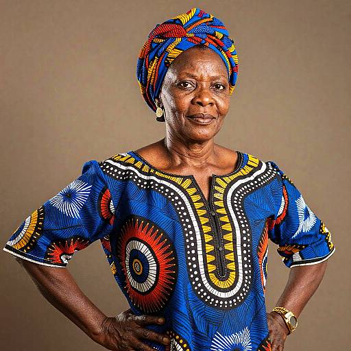 Confident African Woman in Traditional Attire