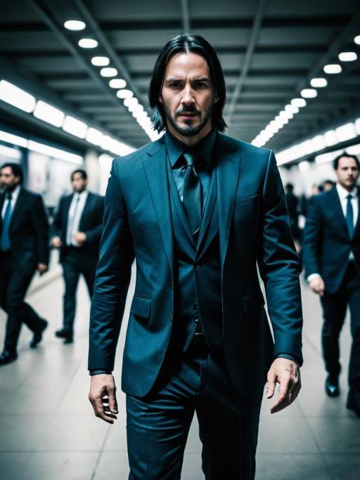 Stylish John Wick Costume Photography