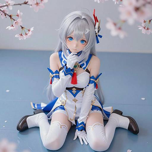 Cute Silver-Haired Anime Girl