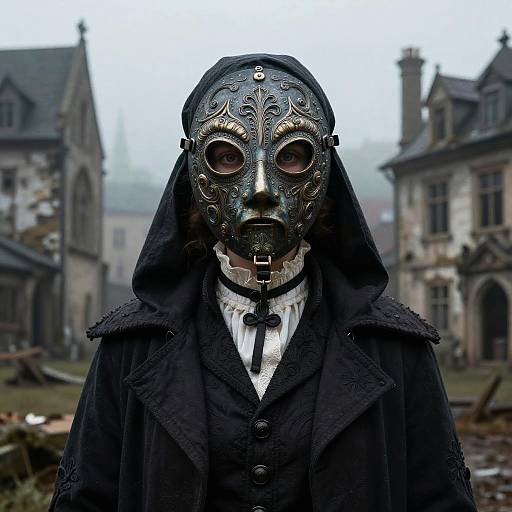 Haunting Female Plague Doctor Portrait