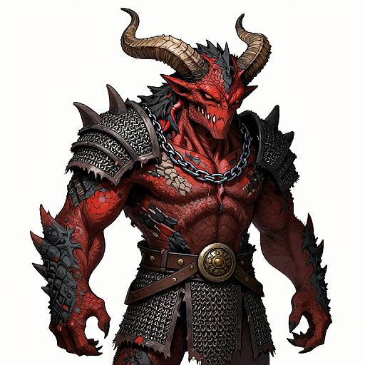 Ominous Red-Black Scaled Kobold