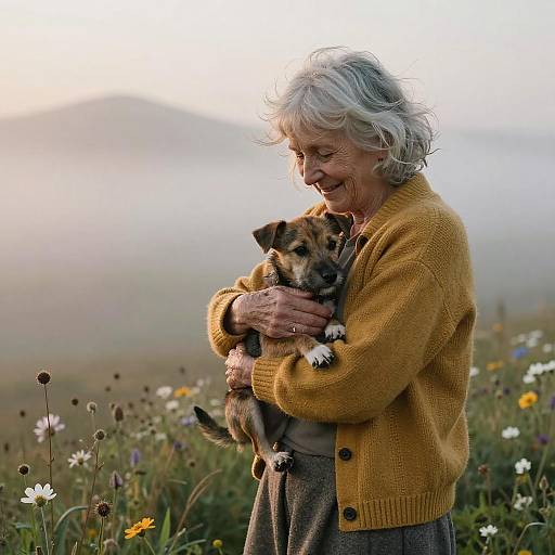 Cozy Sunrise in Misty Mountain Meadow