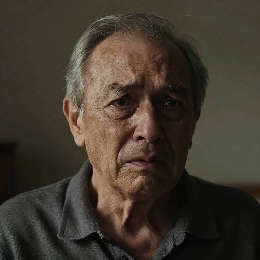Emotional Portrait of Elderly Man