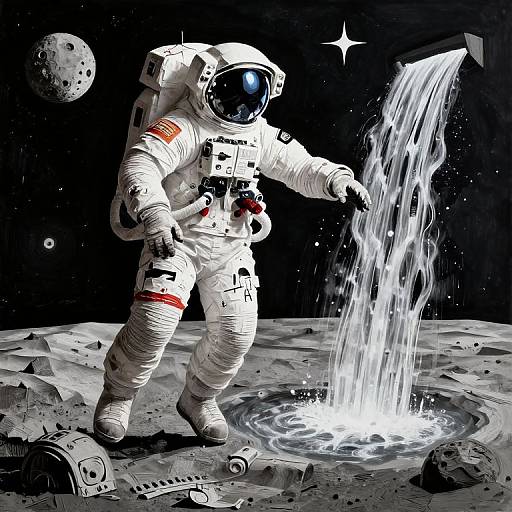 Basquiat Style Astronaut Diorama