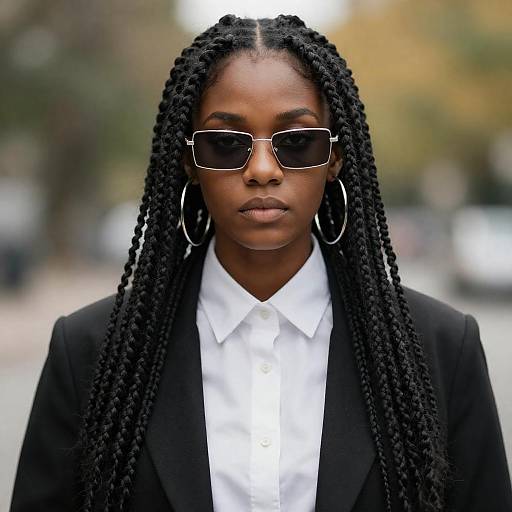 Stylish Portrait of a Dark-Skinned Woman