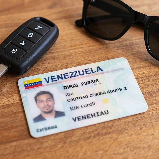 Venezuelan License on Cozy Desk
