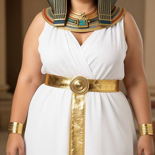 Plus Size Woman in Egyptian Goddess Costume
