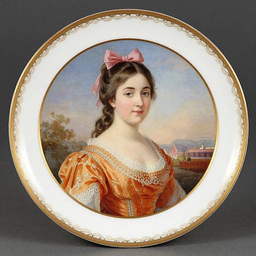 19th Century Sevres Portrait Plate