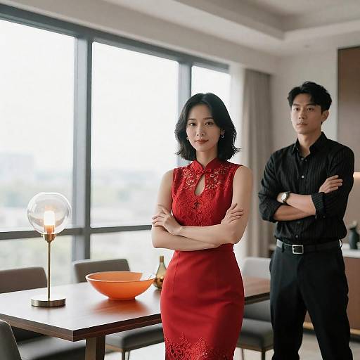 Stylish Couple in Modern Interior