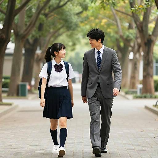 Heartfelt Teacher and Student Walk