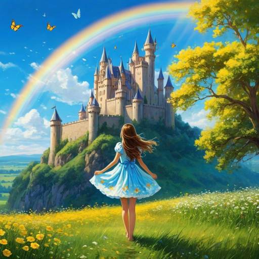 Enchanting Outdoor Scene with a Girl