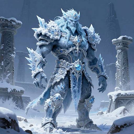 Ice Painting of Frost Giant Protector