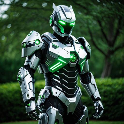 Futuristic Robot Cosplay with Glow Effects