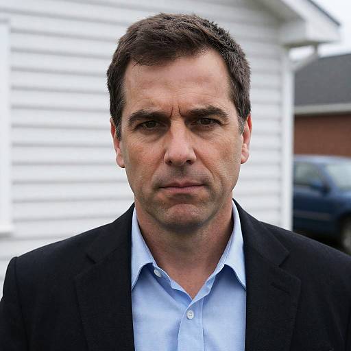 Intense Portrait of a Middle-Aged Man