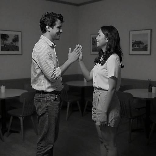 Intimate Black-and-White Room Portrait