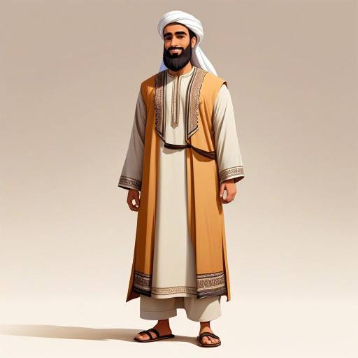 Middle Eastern Man in Traditional Dress