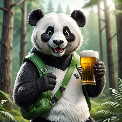 Playful 3D Cartoon Panda Character