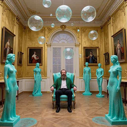 Surreal Wes Anderson Bubble Room