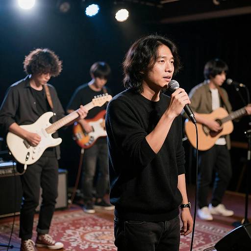 Spotlit Frontman and Rock Band