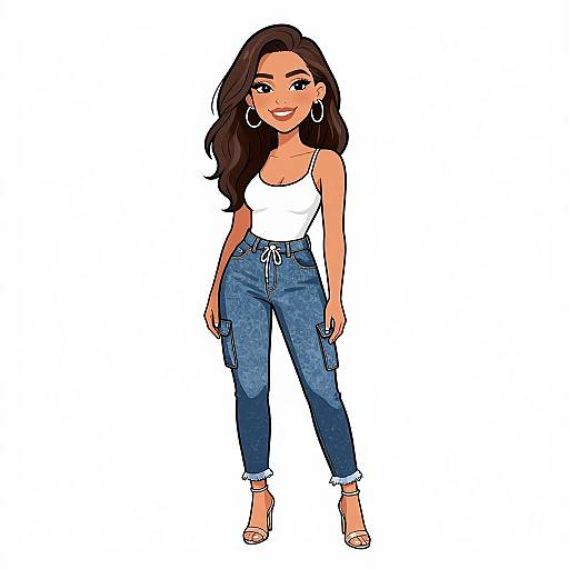 Smiling Woman in Casual Streetwear