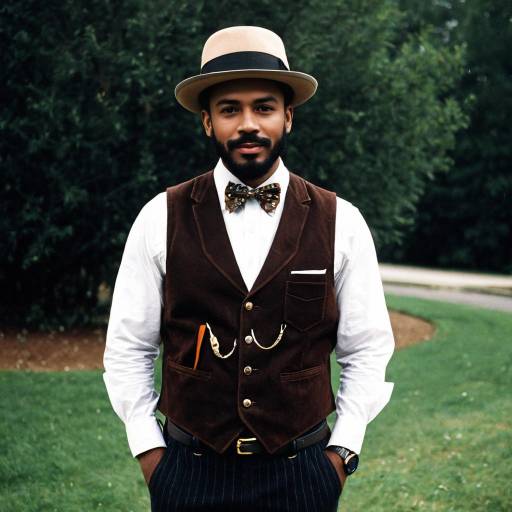Stylish man in vintage outfit outdoors