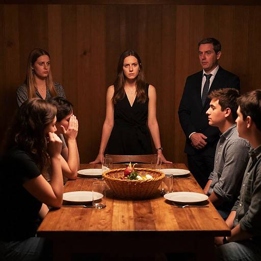 Gathering in a Rustic Dining Room