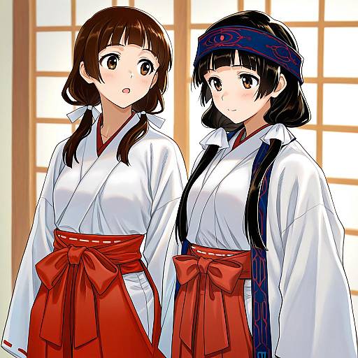 Illustration of Amayadori machi, kumamiko in the style of Koyomania