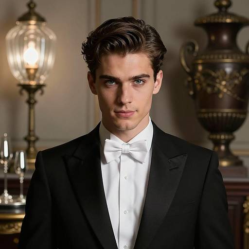 Sophisticated Young Man in Tuxedo