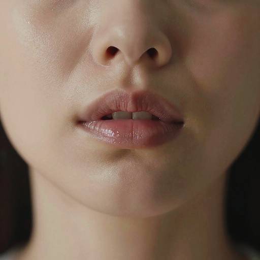 Hyper-Realistic Softly Lit Lips Close-Up