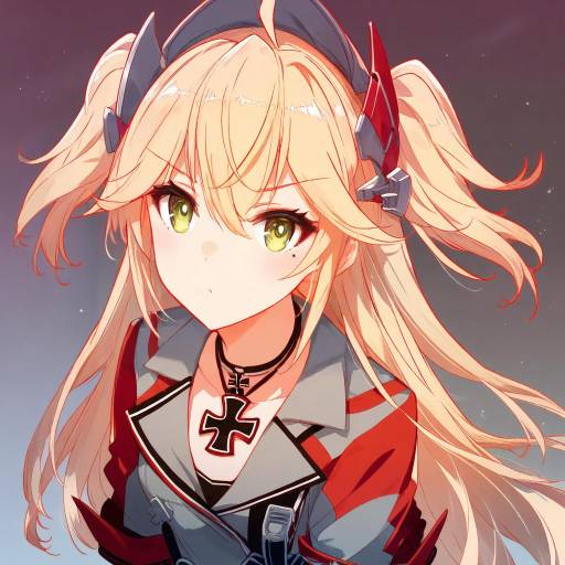 Illustration of Admiral hipper (azur lane), azur lane in the style of Momiji mao