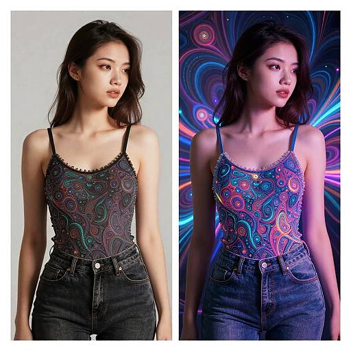 AI Art Transformation with Fractal Neon