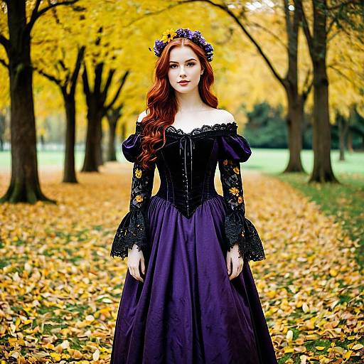 Elegant Victorian Halloween Costume Portrait