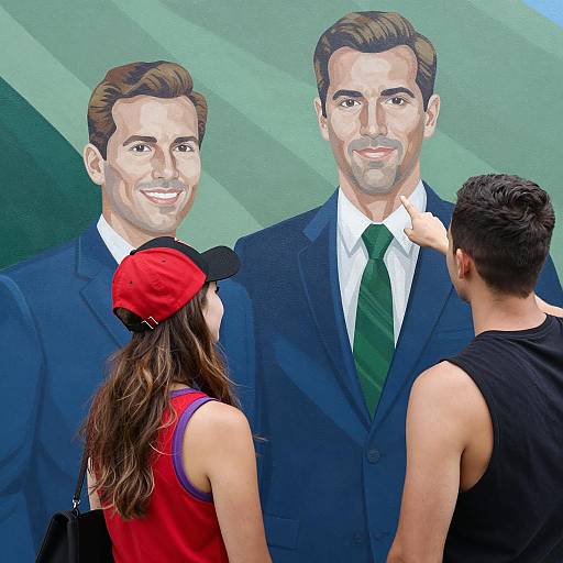 Couple in Front of Colorful Mural
