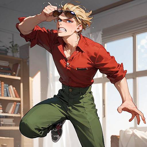 Action Scene Inspired by Inspector Gadget