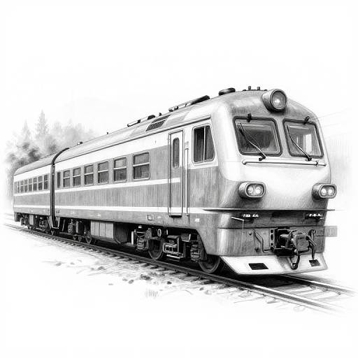 Realistic Side-View Train Drawing Guide
