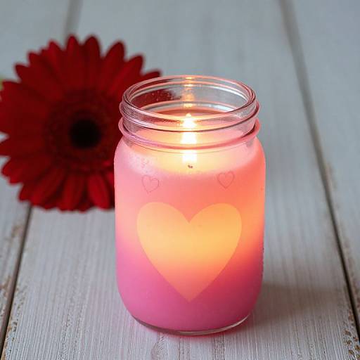 Valentine's Glowing Mason Jar Candle