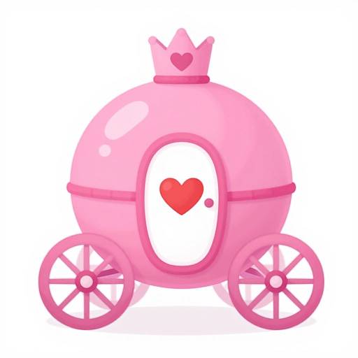 Whimsical Pink Fairy Tale Carriage