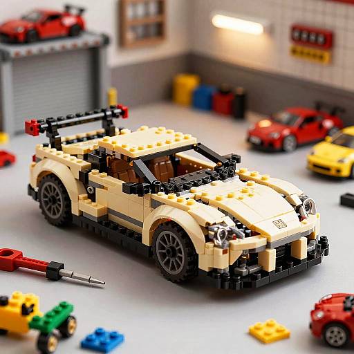 Photorealistic Lego MK4 Supra in Garage