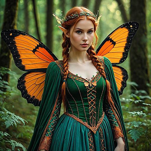 Ethereal Elf Fairy in a Forest