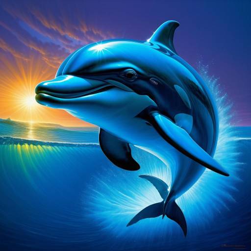 Ultra-Realistic Dolphin Portrait at Sunrise