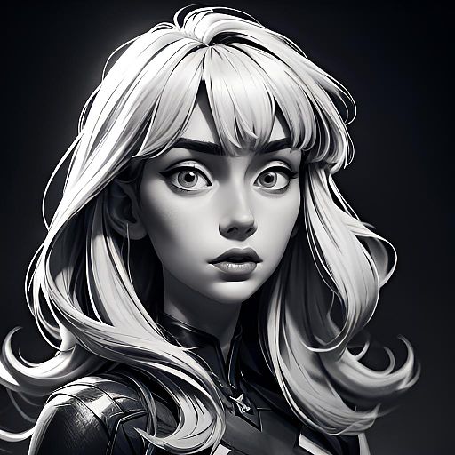 Curious Portrait of Kate with Puckered Lips