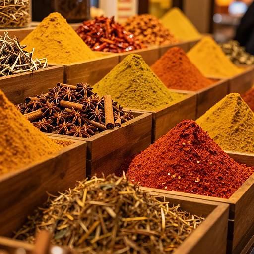 Vibrant Aromatic Spices Market Stall