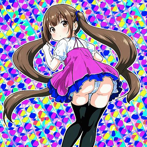 Illustration of Arisaka mashiro, ao no kanata no four rhythm in the style of Mamedenkyuu (berun)