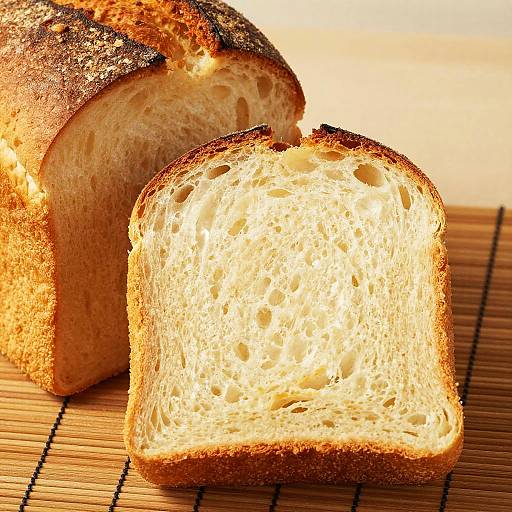 Close-Up of Crusty Bread Slices