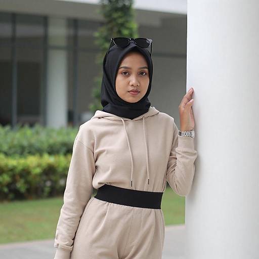 Young Southeast Asian Woman in Stylish Outfit